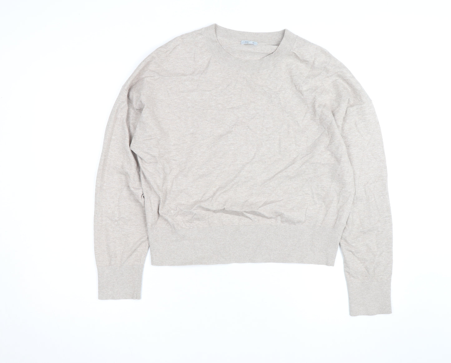 Jigsaw Men's Beige Crew Neck Knit Jumper Size S Lightweight Classic
