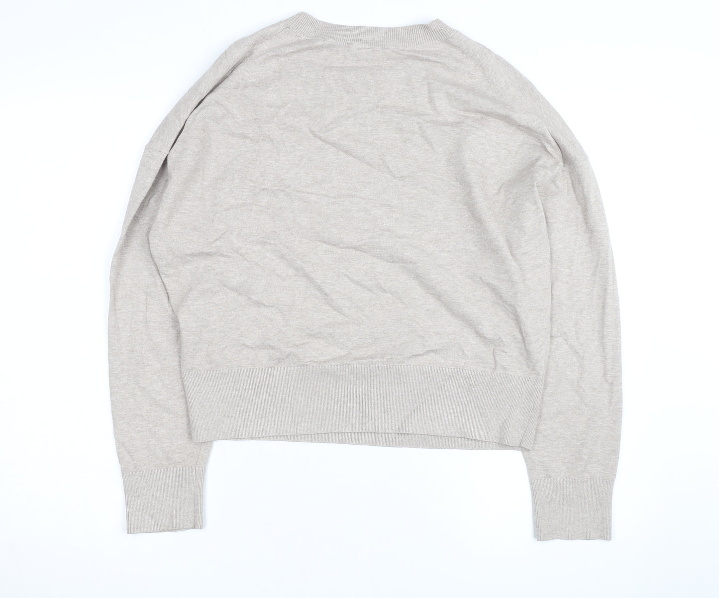 Jigsaw Men's Beige Crew Neck Knit Jumper Size S Lightweight Classic