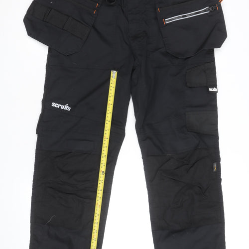 Scruffs Men's Black 34R Cargo Workwear Trousers
