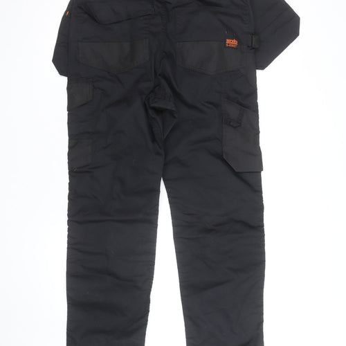 Scruffs Men's Black 34R Cargo Workwear Trousers