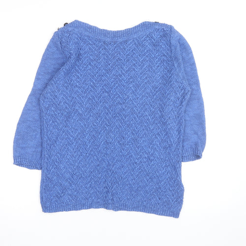 Marks and Spencer Per Una Blue Textured Knit Women’s Jumper Size 12