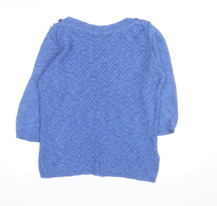 Marks and Spencer Per Una Blue Textured Knit Women’s Jumper Size 12