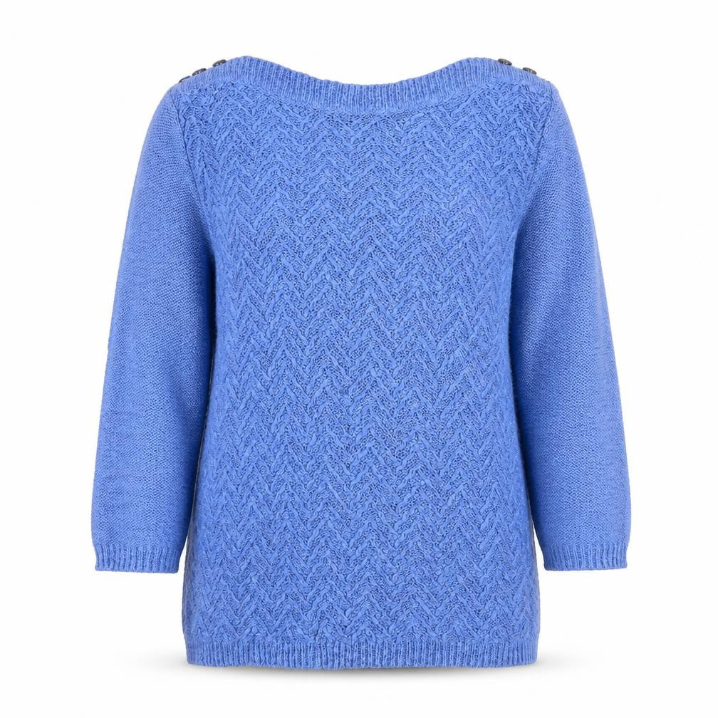 Marks and Spencer Per Una Blue Textured Knit Women’s Jumper Size 12