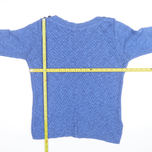 Marks and Spencer Per Una Blue Textured Knit Women’s Jumper Size 12