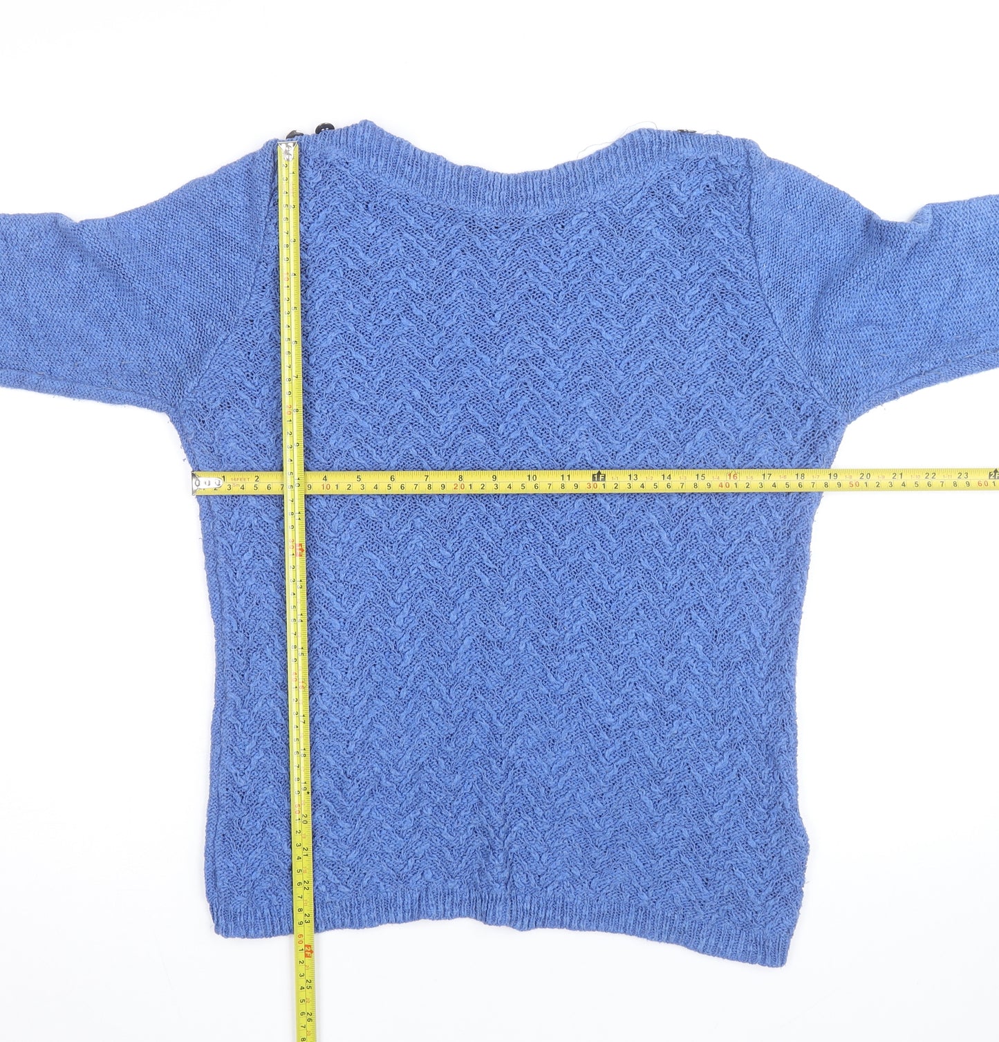 Marks and Spencer Per Una Blue Textured Knit Women’s Jumper Size 12