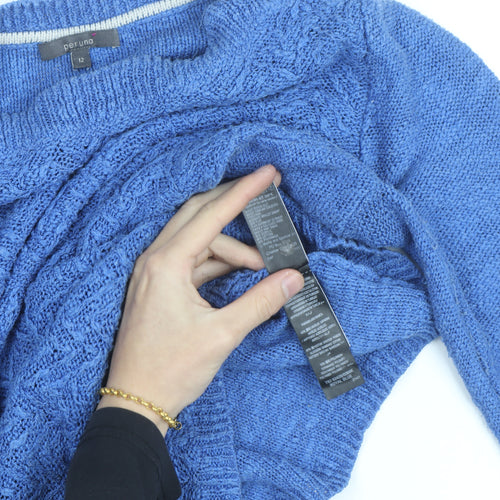 Marks and Spencer Per Una Blue Textured Knit Women’s Jumper Size 12