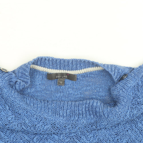 Marks and Spencer Per Una Blue Textured Knit Women’s Jumper Size 12