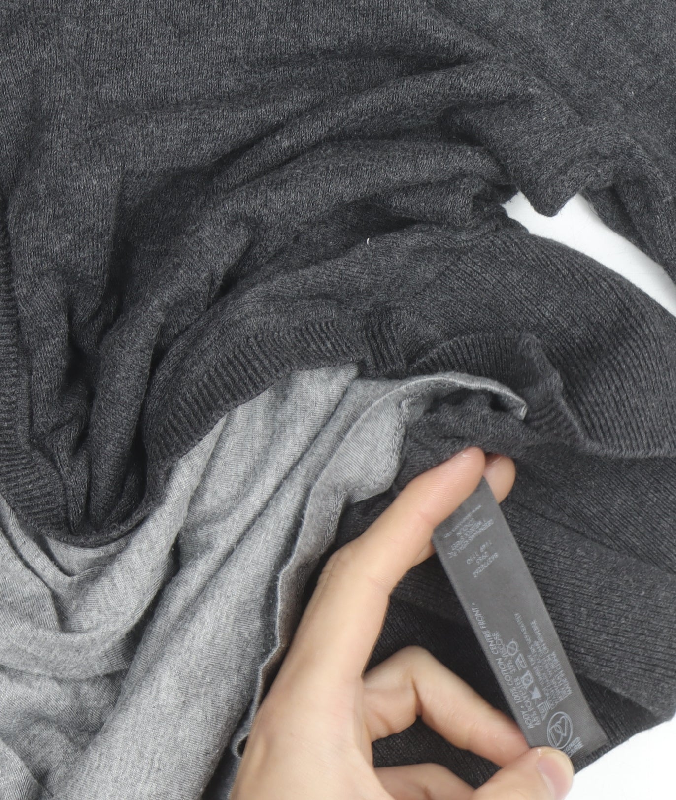 Betty Jackson Black Womens Grey Cardigan Size 18 Wool Blend