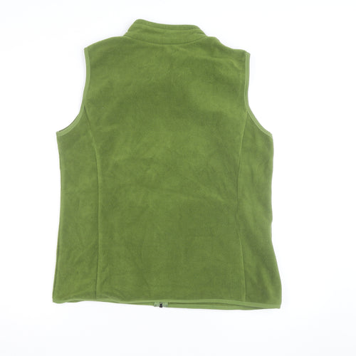 FUINLOTH Men's Green Fleece Bodywarmer Waistcoat L Outdoor Zip Vest