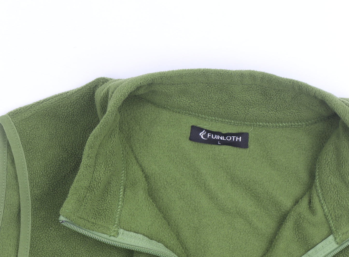 FUINLOTH Men's Green Fleece Bodywarmer Waistcoat L Outdoor Zip Vest