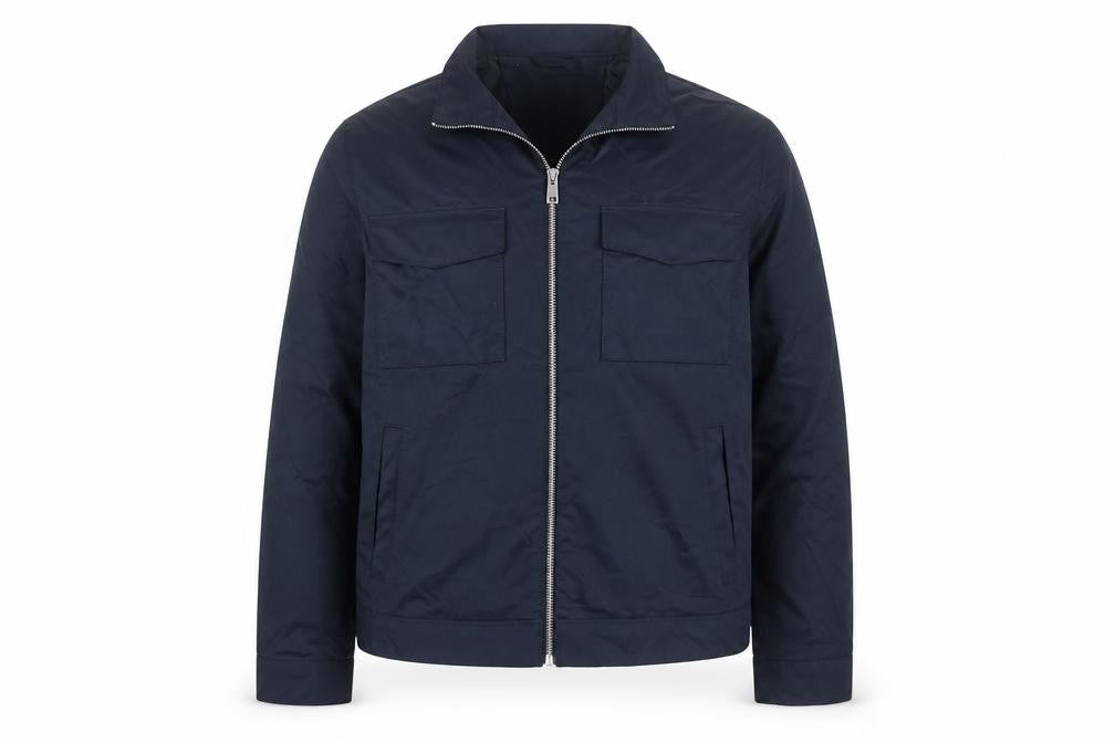 Marks and Spencer Men's Blue Full Zip Bomber Jacket L Regular