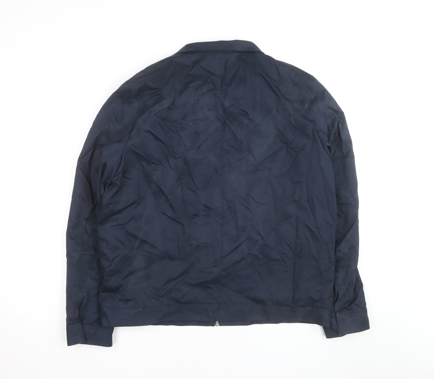 Marks and Spencer Men's Blue Full Zip Bomber Jacket L Regular