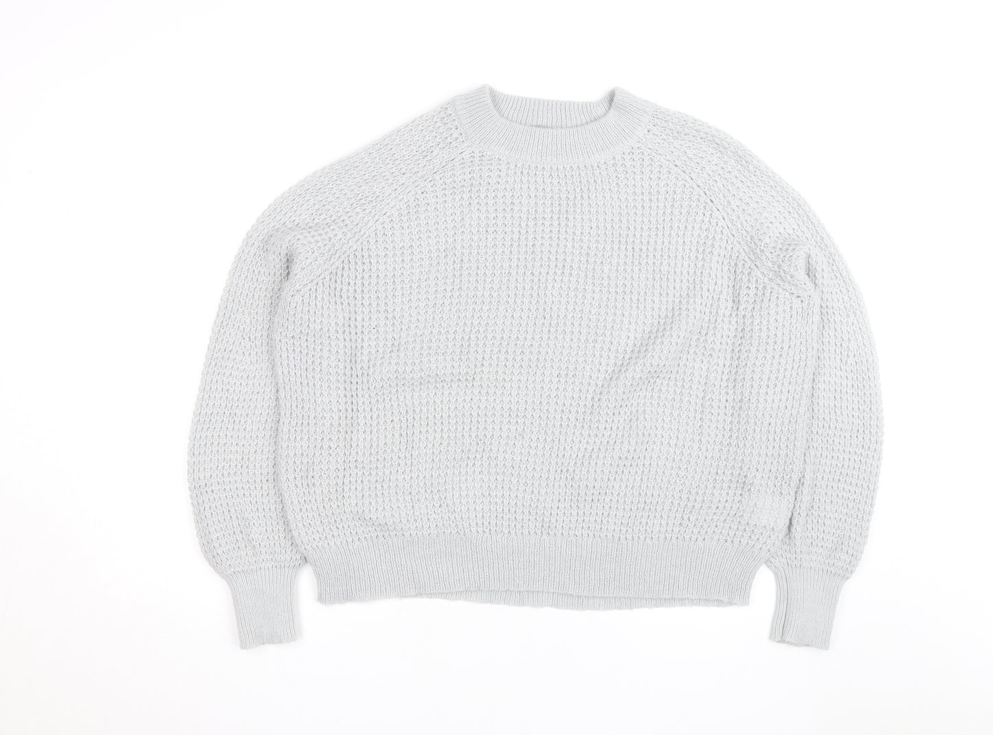 Oliver Bonas Women’s Grey Chunky-Knit Wool Blend Jumper Size 14
