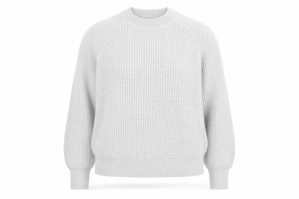 Oliver Bonas Women’s Grey Chunky-Knit Wool Blend Jumper Size 14
