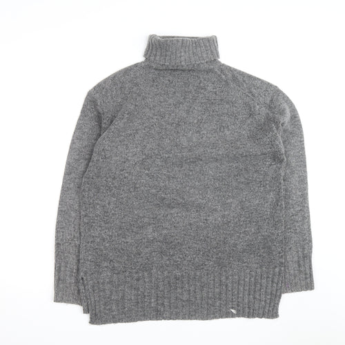 Threadbare Women's Grey Roll Neck Chunky Knit Jumper Size 12