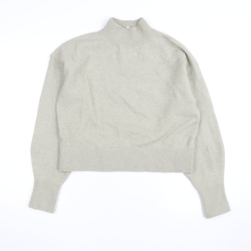 & Other Stories Women Beige Mock Neck Knit Pullover Jumper Size S