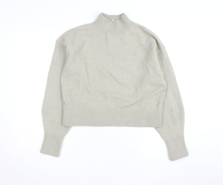 & Other Stories Women Beige Mock Neck Knit Pullover Jumper Size S