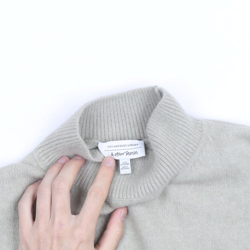 & Other Stories Women Beige Mock Neck Knit Pullover Jumper Size S