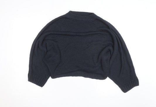 River Island Men’s Black Chunky Knit Pullover Jumper Size S