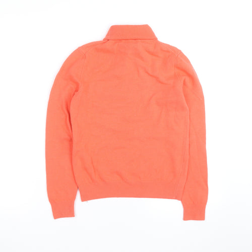 United Colors of Benetton Womens Orange Wool Roll Neck Jumper S