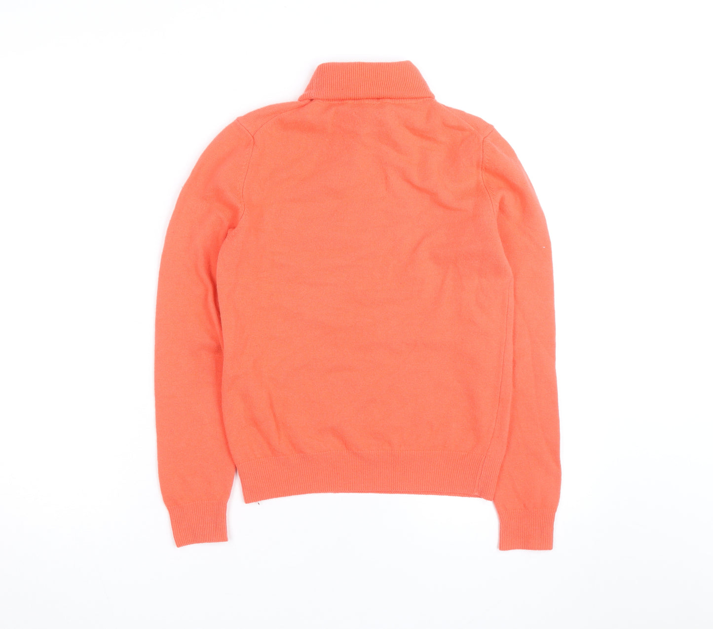 United Colors of Benetton Womens Orange Wool Roll Neck Jumper S