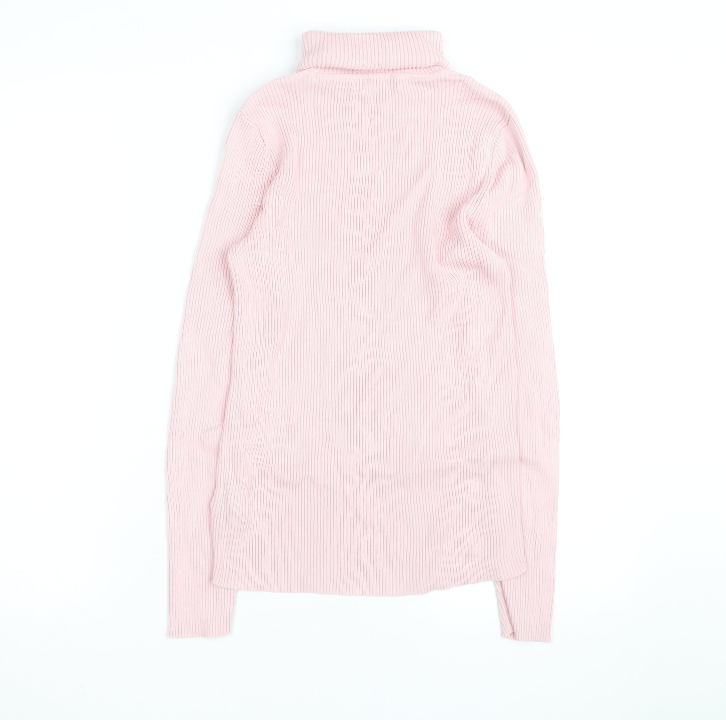 Lauren Ralph Lauren Womens Pink Roll Neck Cotton Jumper Size S