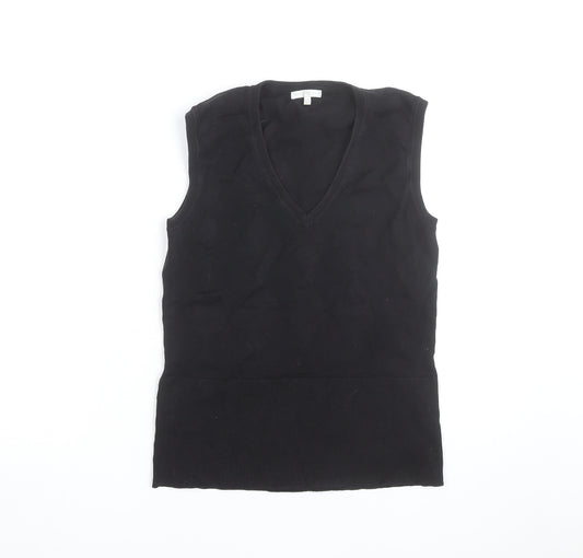 Austin Reed Men's Black Cotton Argyle Sleeveless V-Neck Vest S
