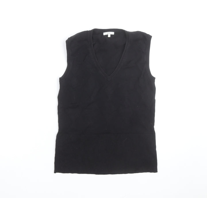 Austin Reed Men's Black Cotton Argyle Sleeveless V-Neck Vest S