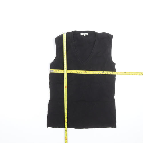Austin Reed Men's Black Cotton Argyle Sleeveless V-Neck Vest S