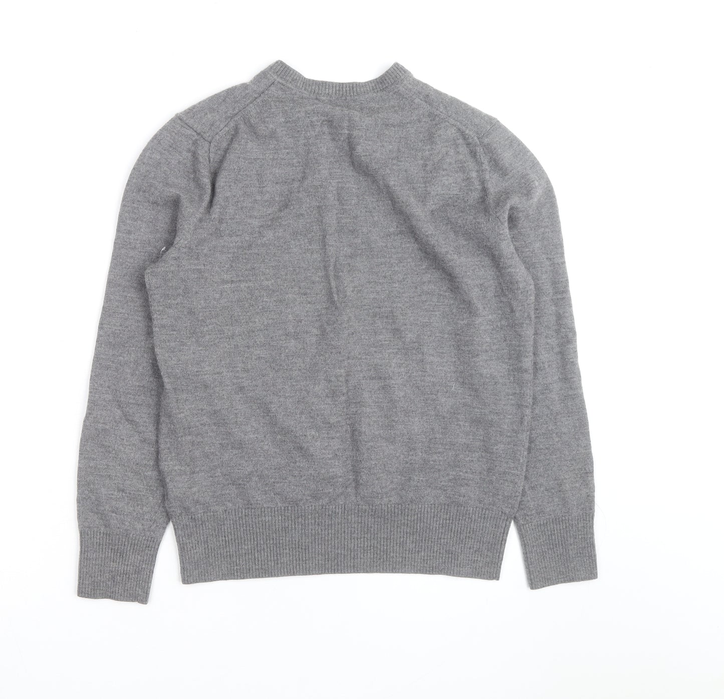 Banana Republic Mens Grey Wool V-Neck Jumper Size M