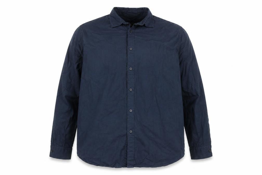 Jasper Conran Men's Navy Cotton Long Sleeve Button-Up Shirt XXL