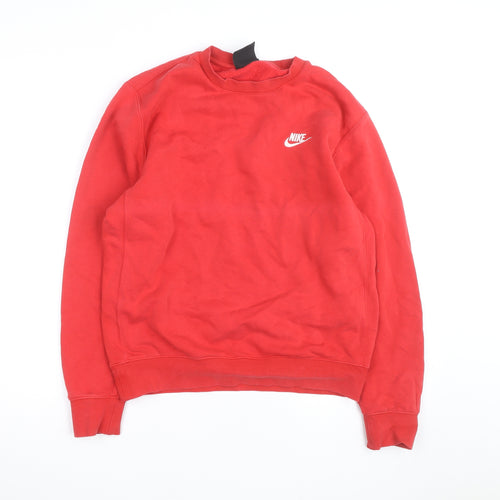 Nike Men's Red Crew Neck Pullover Sweatshirt Size S