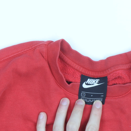 Nike Men's Red Crew Neck Pullover Sweatshirt Size S