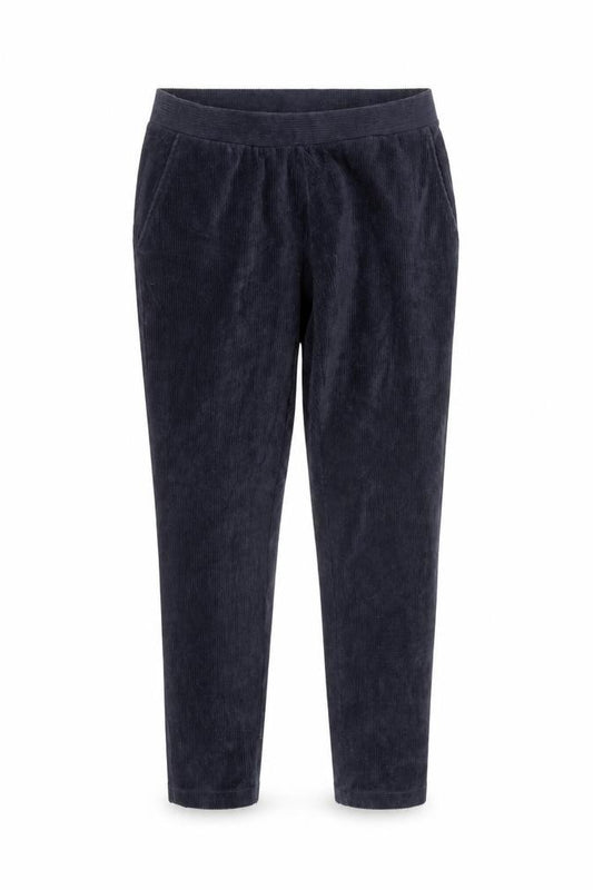 Lands’ End Women Black Jogger Corduroy Trousers Size S Elastic Waist