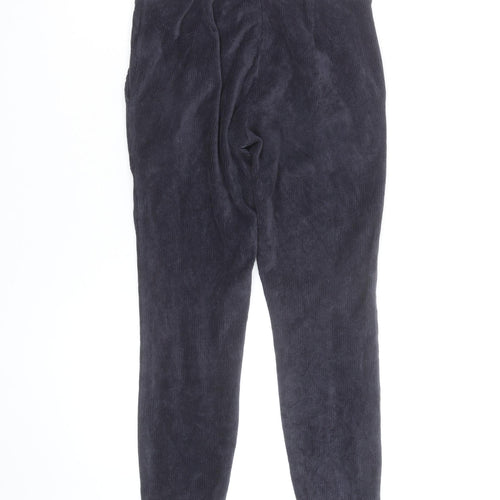 Lands’ End Women Black Jogger Corduroy Trousers Size S Elastic Waist