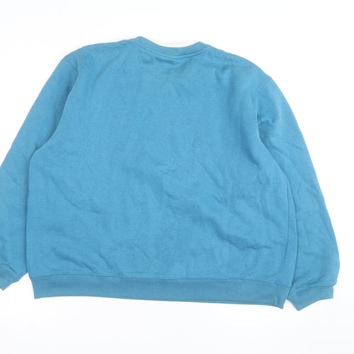 Classic Elements Men's Blue Embroidered Owl Sweatshirt XL