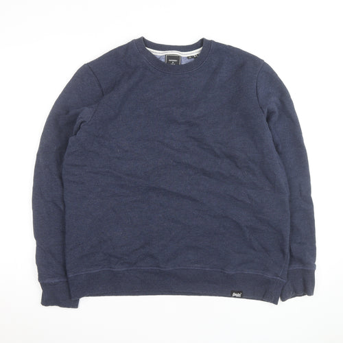 Superdry Women Navy Blue Crew Neck Pullover Sweatshirt Size 10