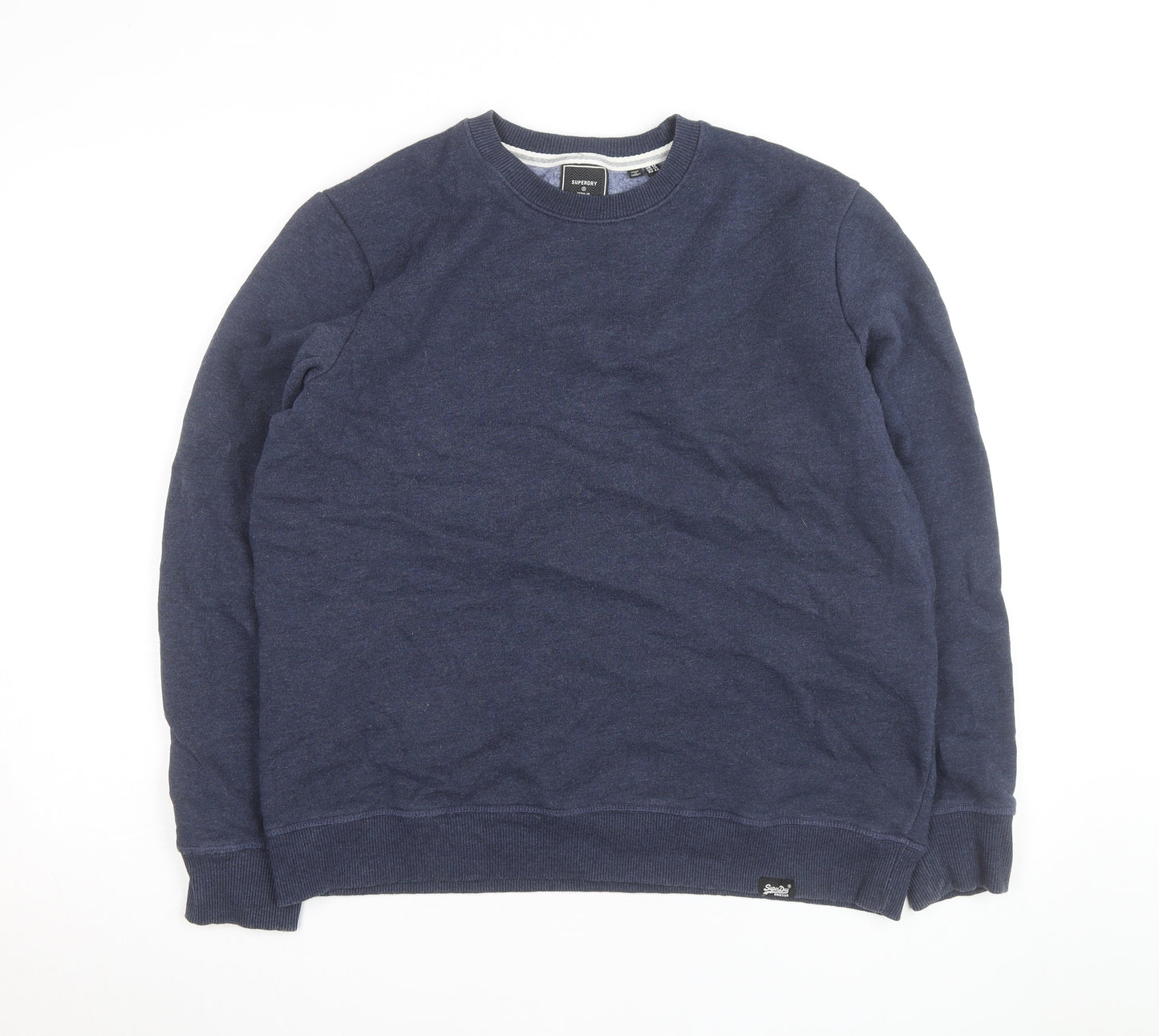 Superdry Women Navy Blue Crew Neck Pullover Sweatshirt Size 10