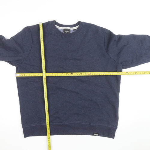 Superdry Women Navy Blue Crew Neck Pullover Sweatshirt Size 10