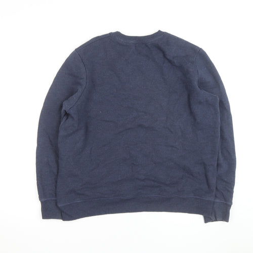 Superdry Women Navy Blue Crew Neck Pullover Sweatshirt Size 10