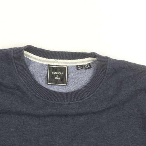 Superdry Women Navy Blue Crew Neck Pullover Sweatshirt Size 10