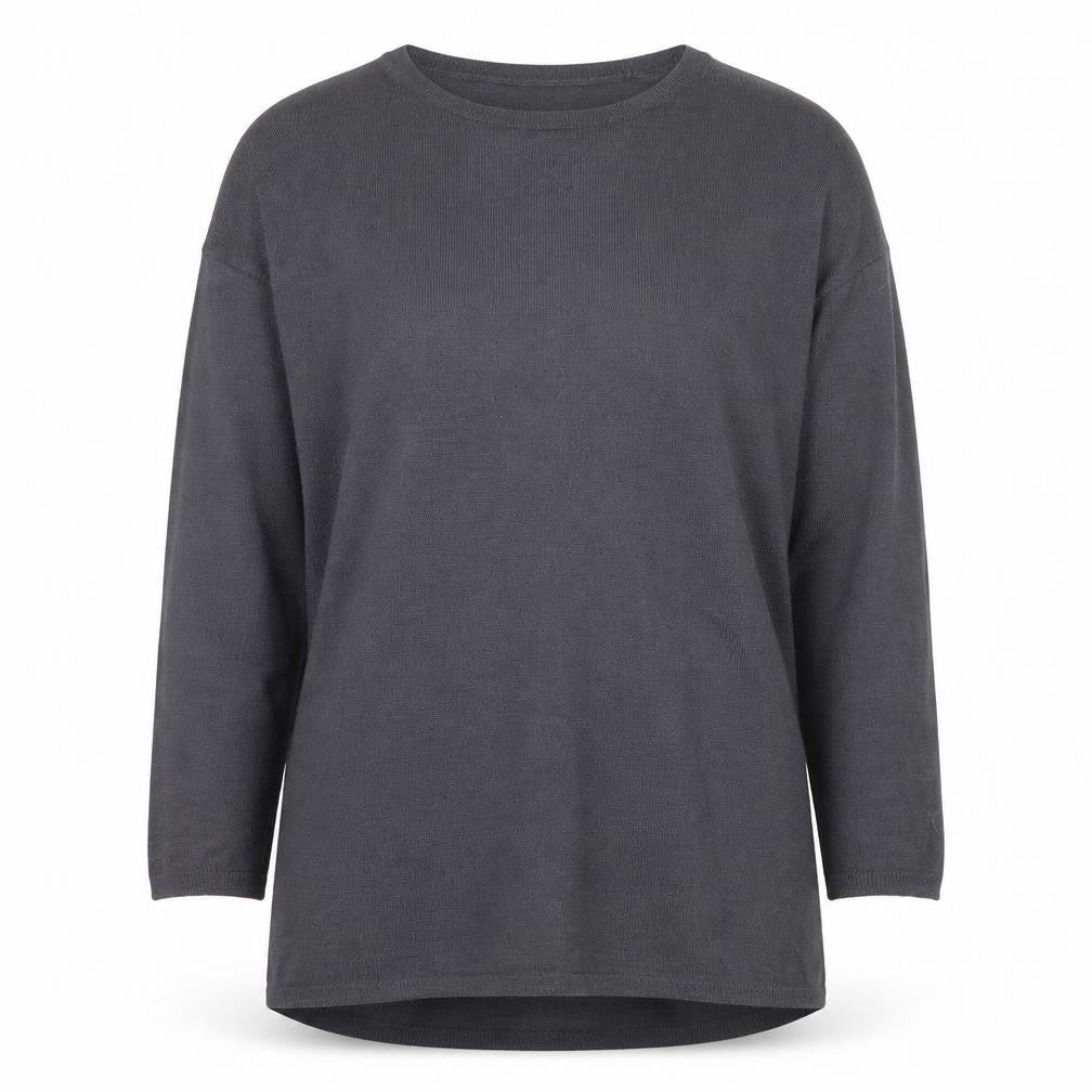 Front view of The White Company Men's Grey XS Cotton Cashmere jumper