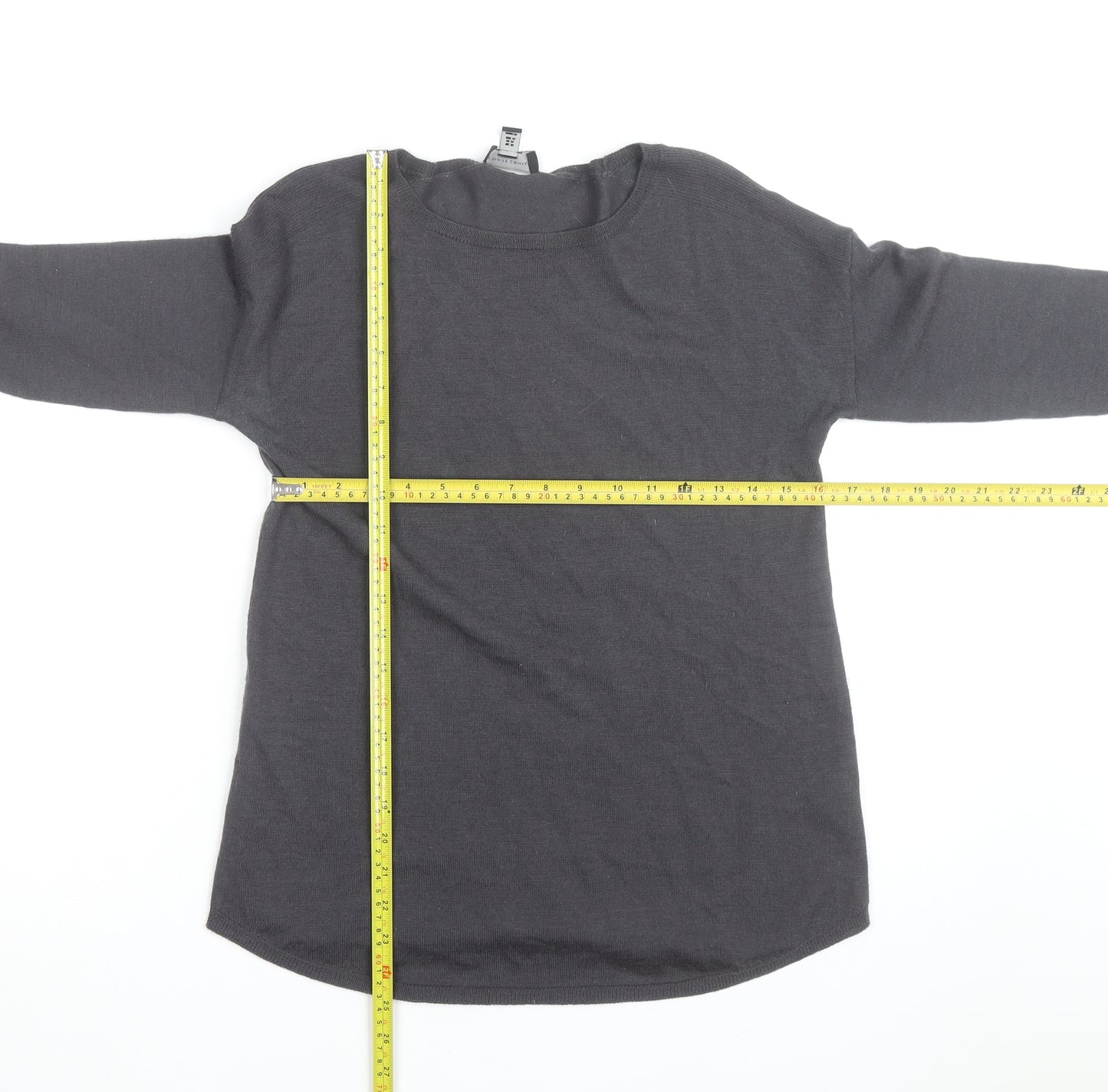 The White Company Men's Grey XS Cotton Cashmere Pullover Jumper