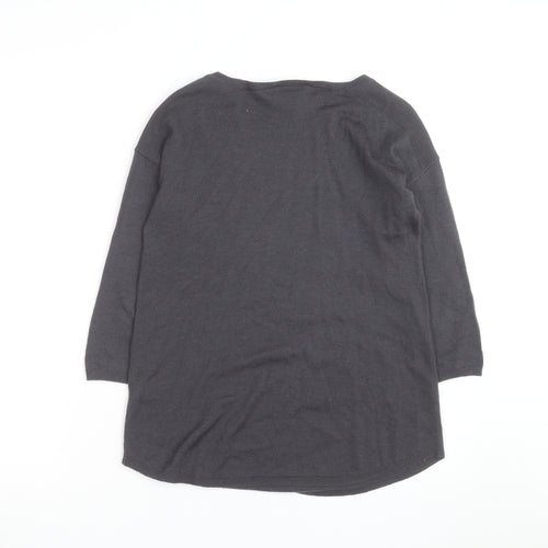 The White Company Men's Grey XS Cotton Cashmere Pullover Jumper