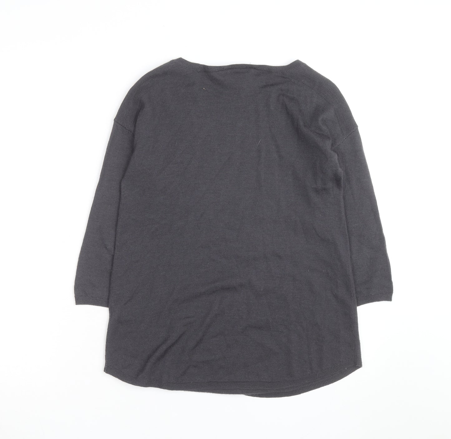 The White Company Men's Grey XS Cotton Cashmere Pullover Jumper