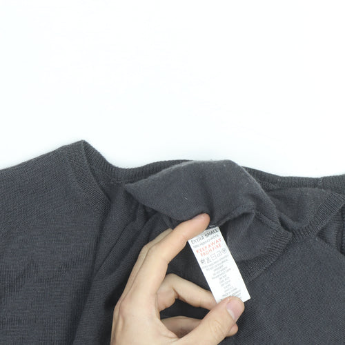 The White Company Men's Grey XS Cotton Cashmere Pullover Jumper