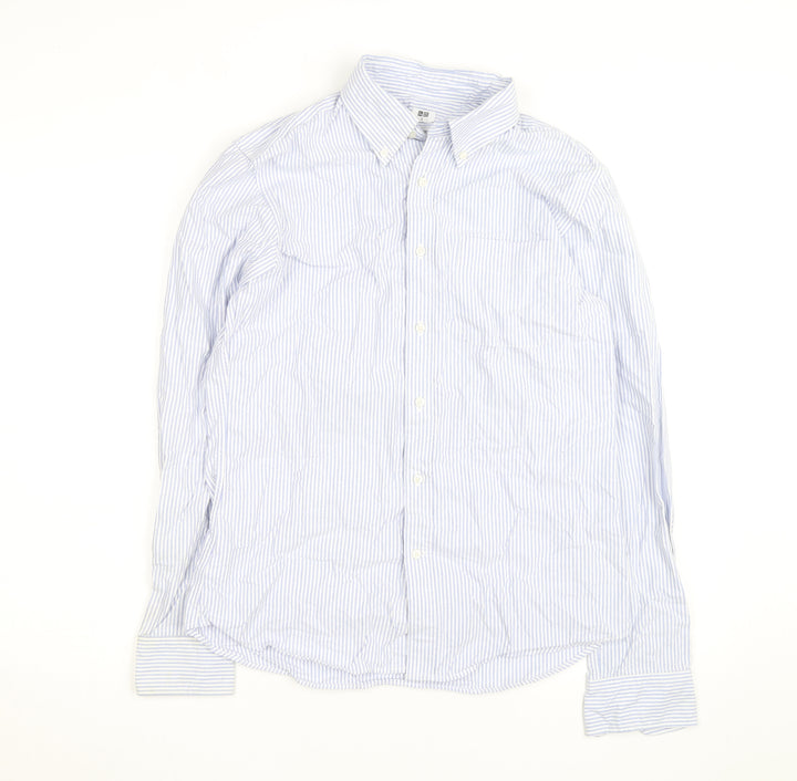 Uniqlo Men's Blue Slim Fit Striped Long Sleeve Button-Up Shirt Size S