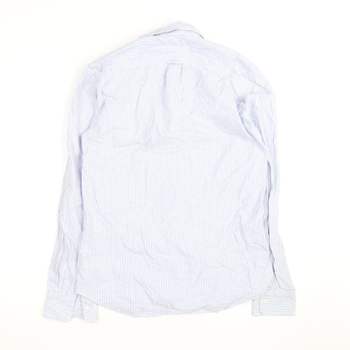 Uniqlo Men's Blue Slim Fit Striped Long Sleeve Button-Up Shirt Size S