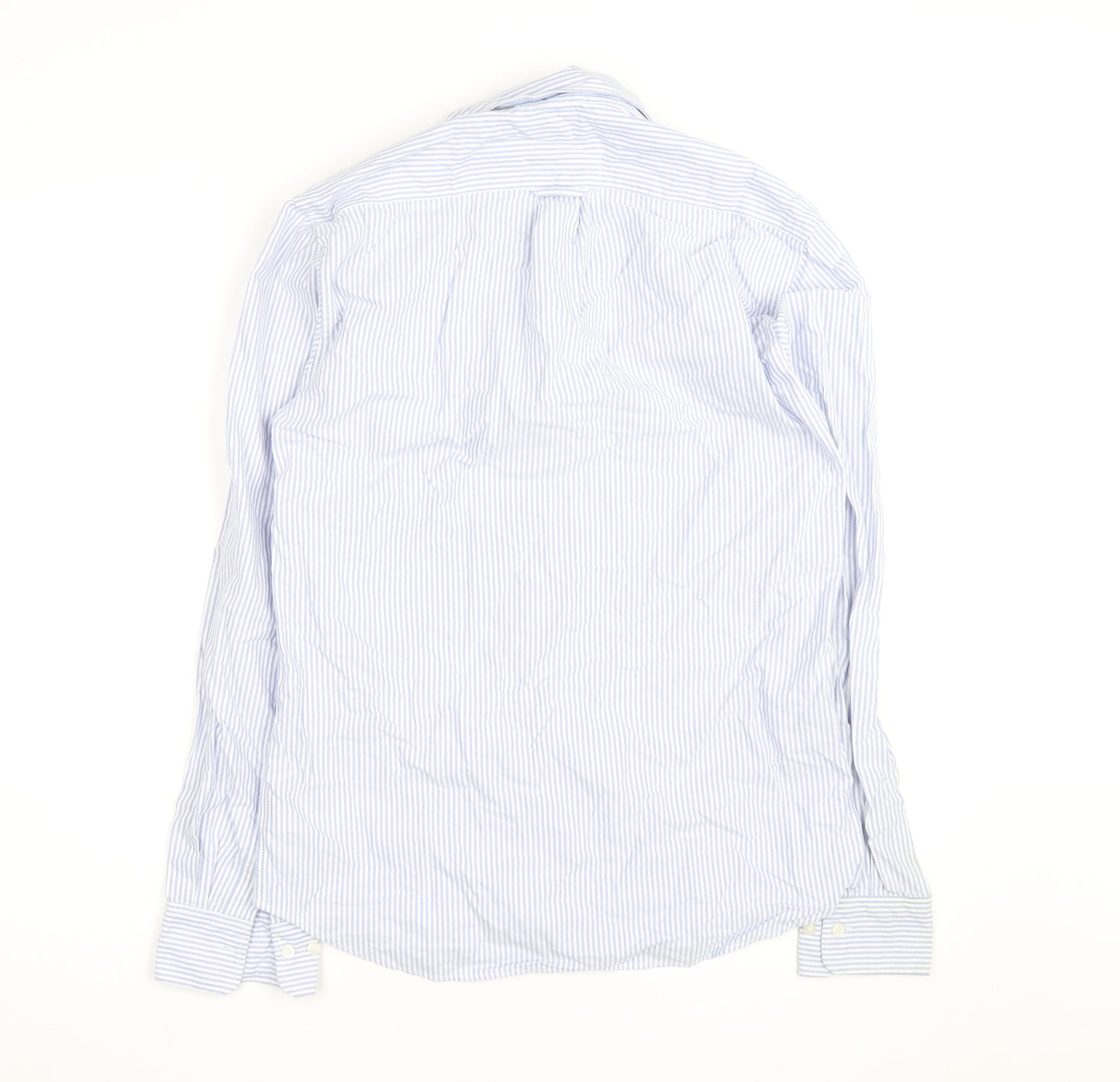 Uniqlo Men's Blue Slim Fit Striped Long Sleeve Button-Up Shirt Size S