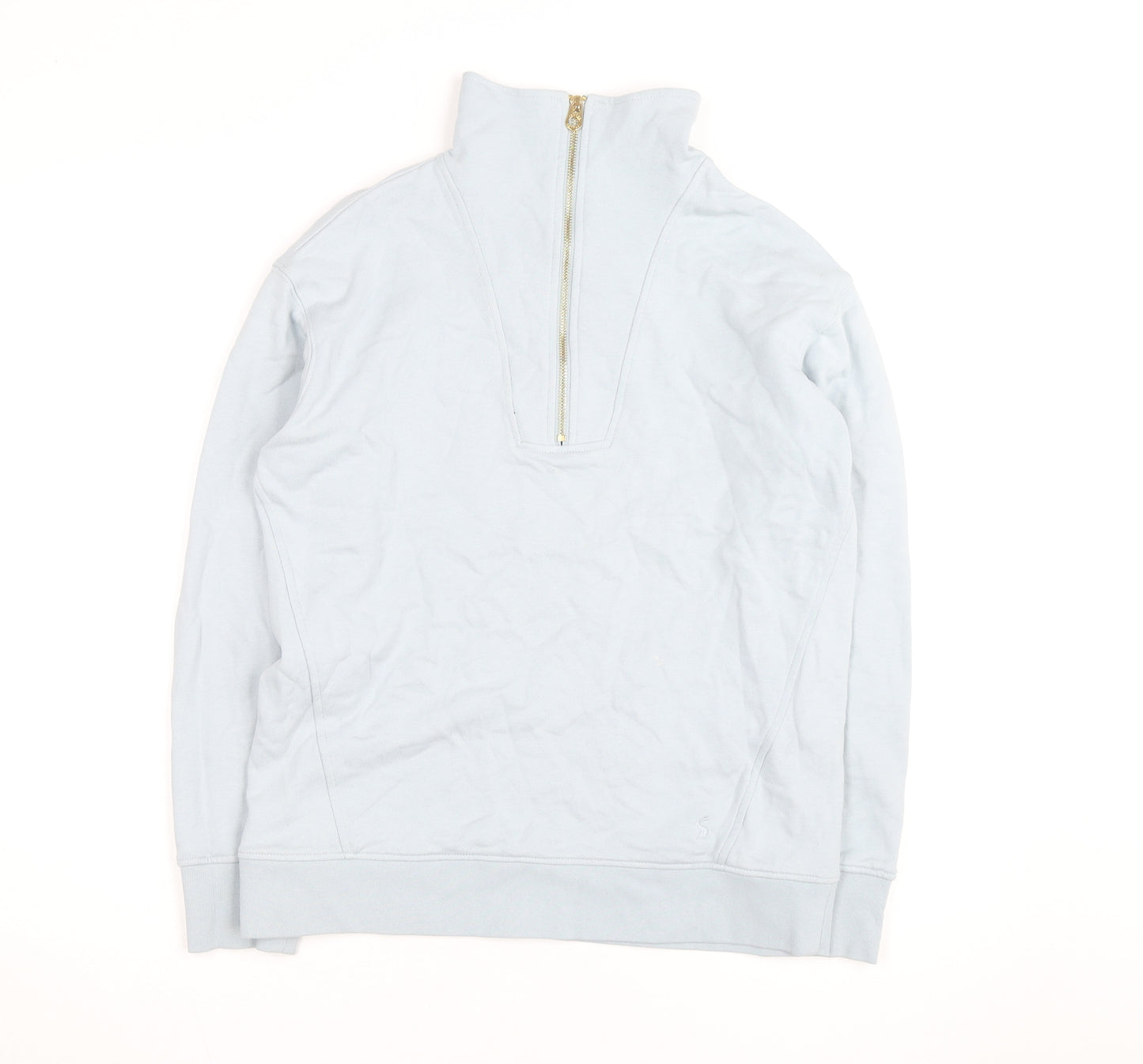 Joules Women Light Blue 1/2 Zip Pullover Sweatshirt UK 10